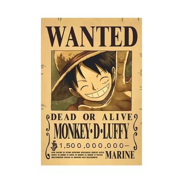 Anime One Piece Wanted-Plakate – Vintage Toys Collection Bewertung und Preis